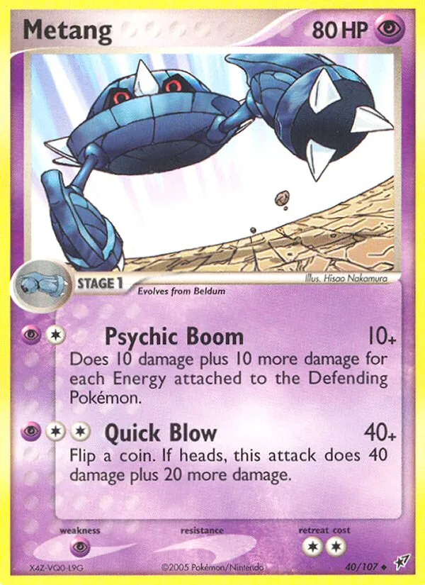 Metang #40 EX Deoxys Pokemon card