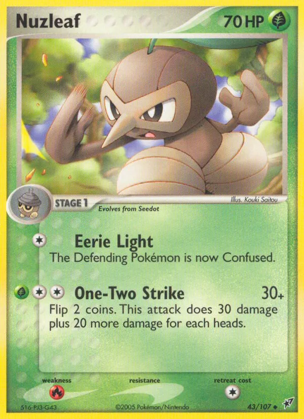 Nuzleaf EX Deoxys card