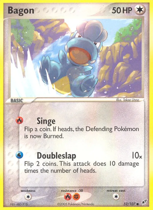 Bagon #52 EX Deoxys Pokemon card