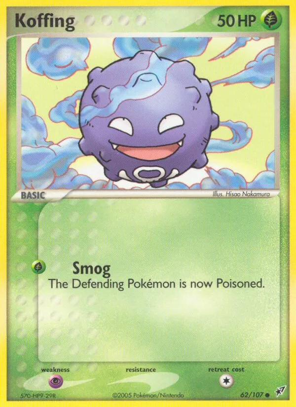 Koffing #62 EX Deoxys Pokemon card