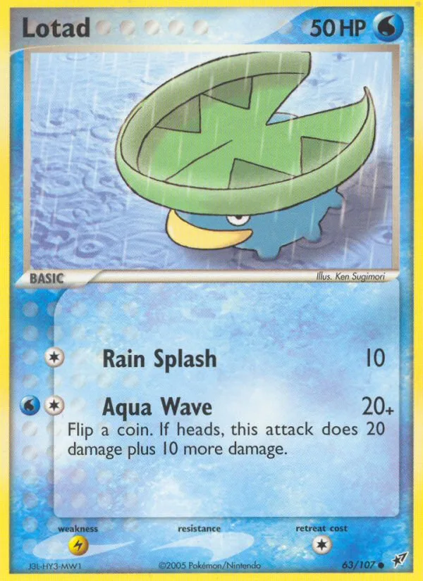 Lotad #63 EX Deoxys Pokemon card