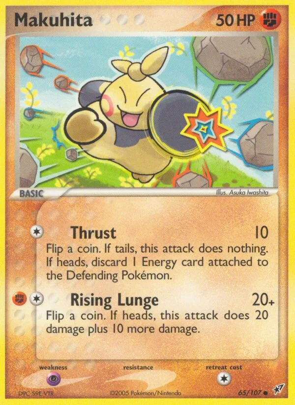 Makuhita #65 EX Deoxys Pokemon card