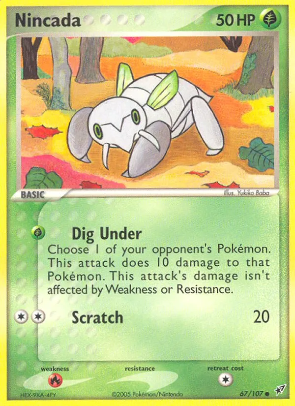 Nincada #67 EX Deoxys Pokemon card