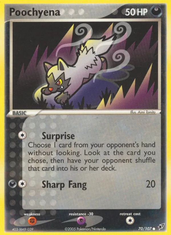 Poochyena EX Deoxys card