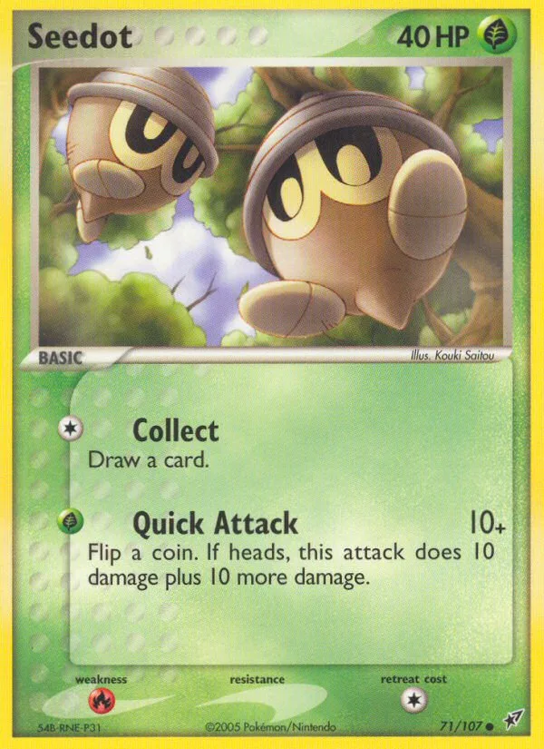 Seedot #71 EX Deoxys Pokemon card