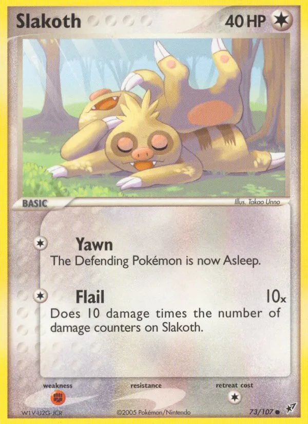 Slakoth #73 EX Deoxys Pokemon card
