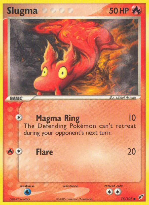 Slugma #75 EX Deoxys Pokemon card