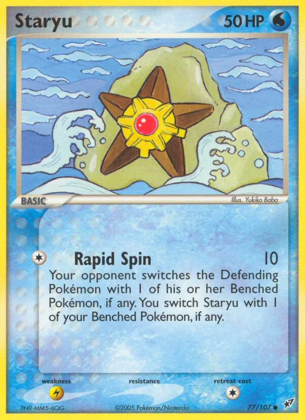 Staryu #77 EX Deoxys Pokemon card