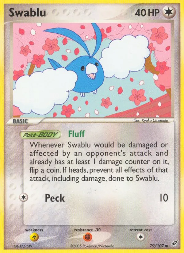 Swablu #79 EX Deoxys Pokemon card