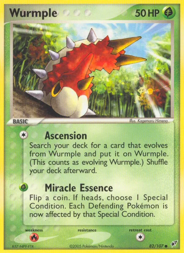 Wurmple #82 EX Deoxys Pokemon card