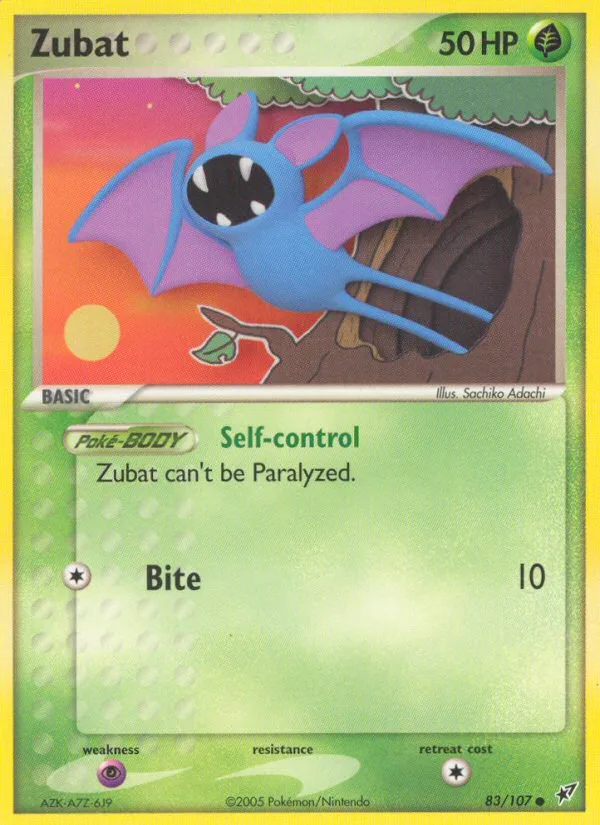Zubat #83 EX Deoxys Pokemon card