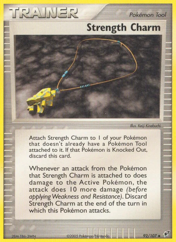 Strength Charm #92 EX Deoxys Pokemon card