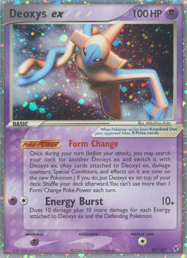 Deoxys ex #97 EX Deoxys Pokemon card
