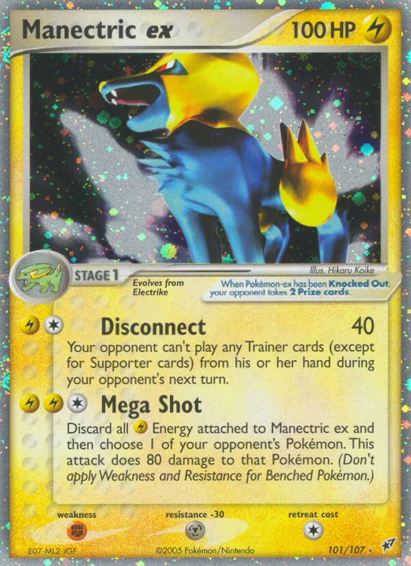 Manectric ex #101 EX Deoxys Pokemon card
