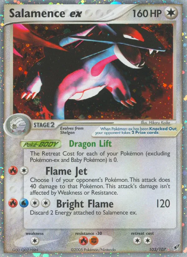 Salamence ex #103 EX Deoxys Pokemon card