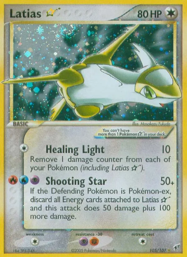 Latias ★ #105 EX Deoxys Pokemon card