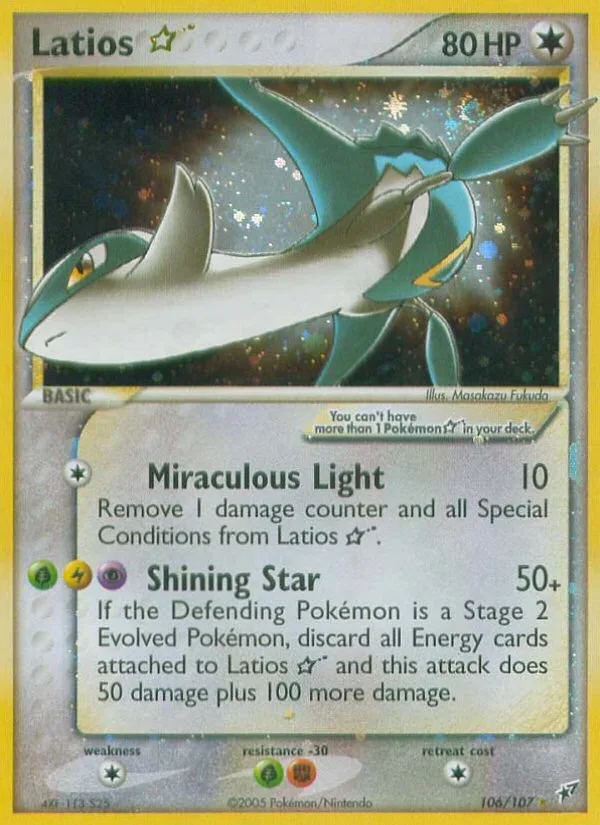 Latios ★ #106 EX Deoxys Pokemon card