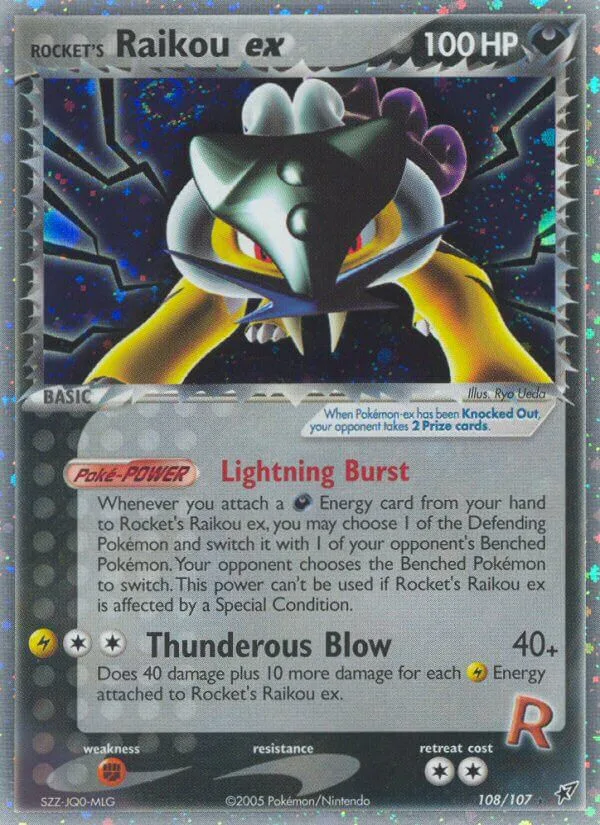 Rocket's Raikou ex #108 EX Deoxys Pokemon card