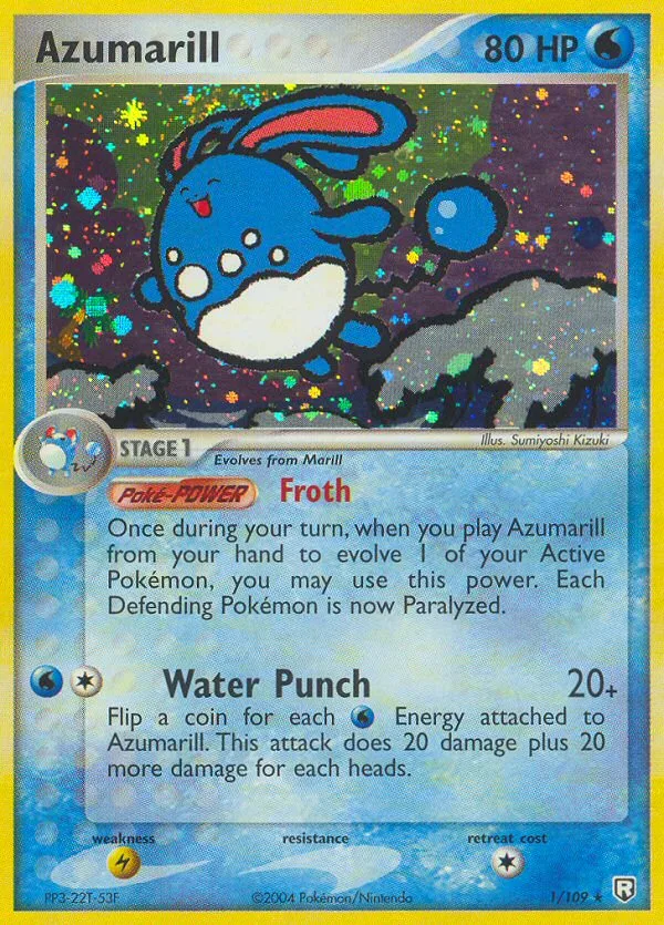 Azumarill #1 EX Team Rocket Returns Pokemon card