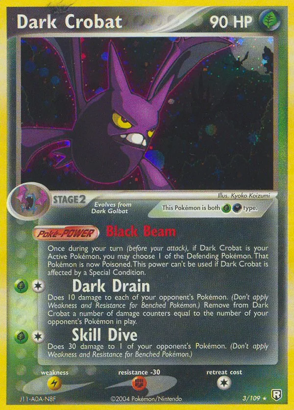 Dark Crobat #3 EX Team Rocket Returns Pokemon card