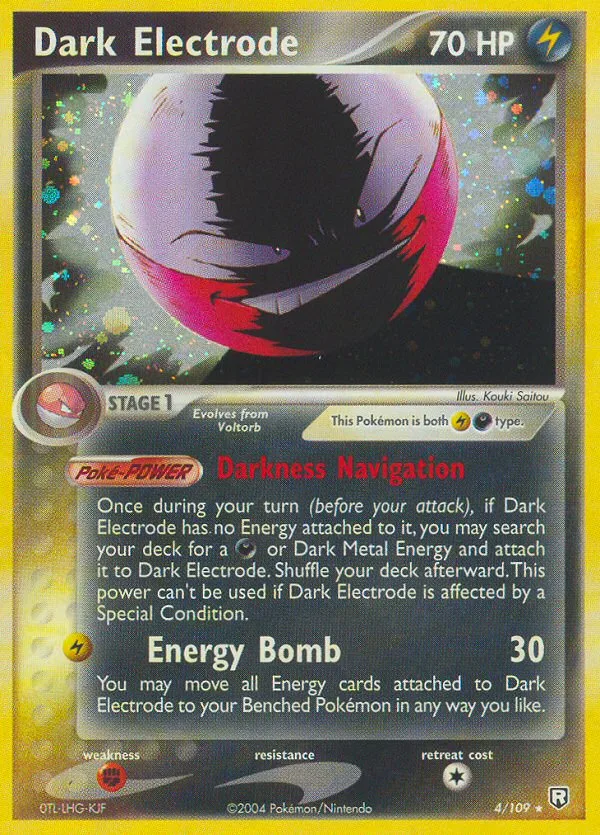 Dark Electrode #4 EX Team Rocket Returns Pokemon card