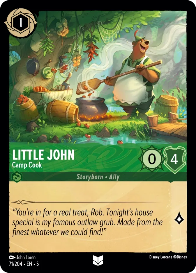Little John #71 Shimmering Skies Disney Lorcana card