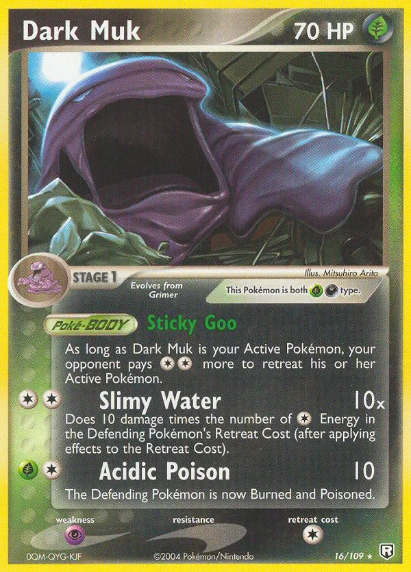 Dark Muk #16 EX Team Rocket Returns Pokemon card