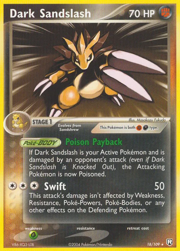 Dark Sandslash #18 EX Team Rocket Returns Pokemon card
