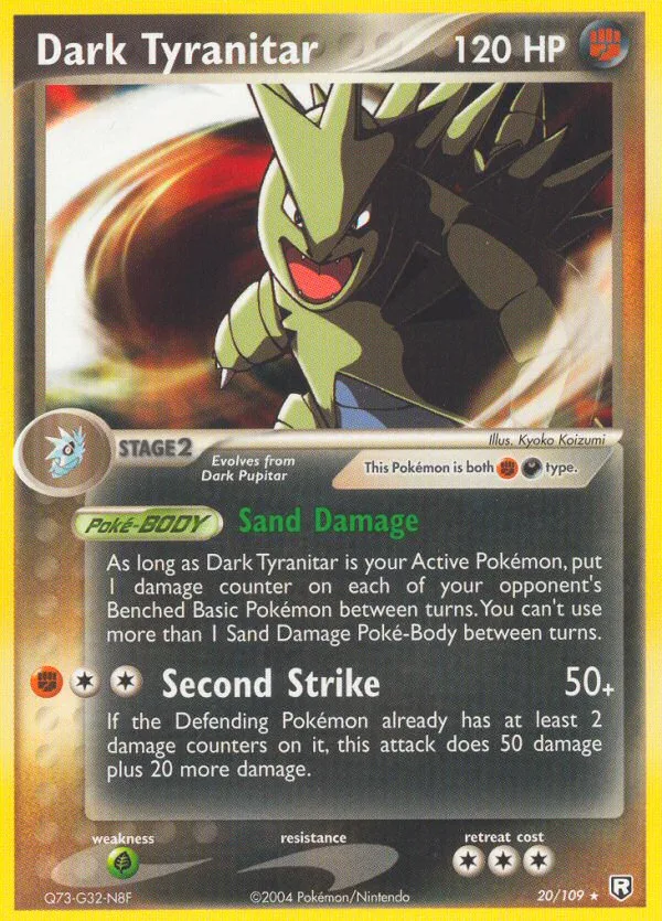 Dark Tyranitar #20 EX Team Rocket Returns Pokemon card