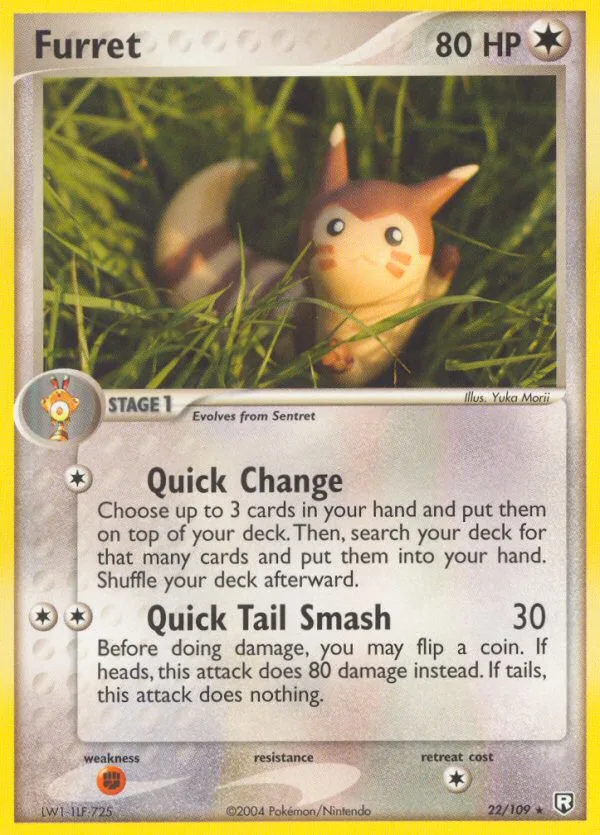 Furret #22 EX Team Rocket Returns Pokemon card
