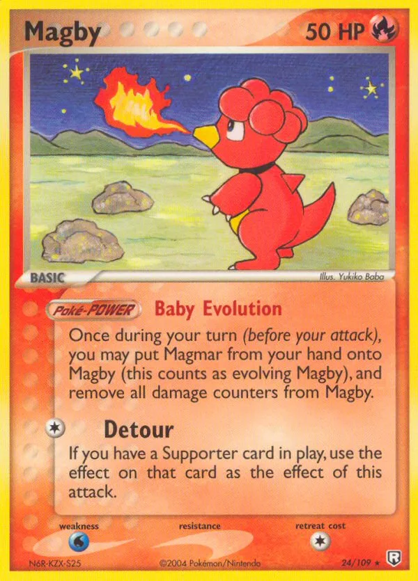 Magby #24 EX Team Rocket Returns Pokemon card