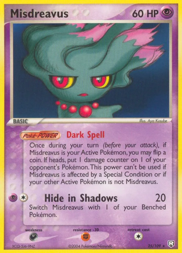 Misdreavus #25 EX Team Rocket Returns Pokemon card