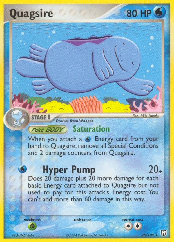 Quagsire #26 EX Team Rocket Returns Pokemon card