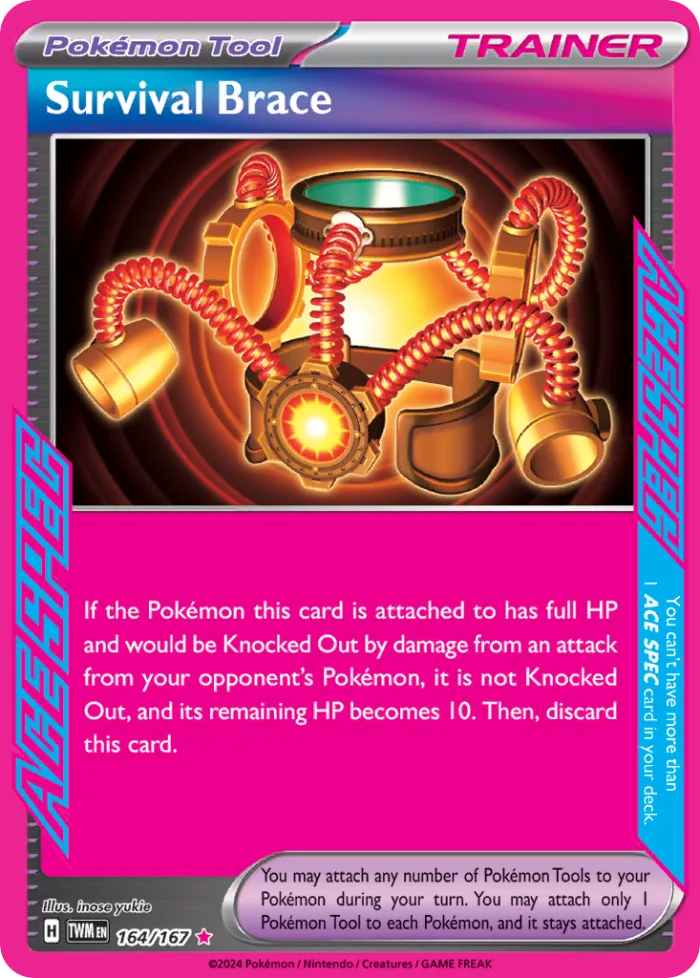 Survival Brace #164 Twilight Masquerade Pokemon card