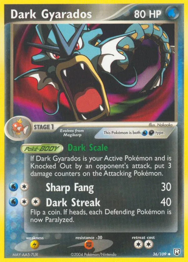 Dark Gyarados #36 EX Team Rocket Returns Pokemon card