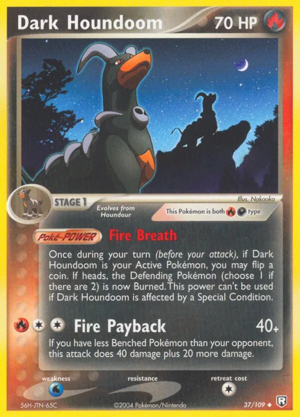 Dark Houndoom #37 EX Team Rocket Returns Pokemon card