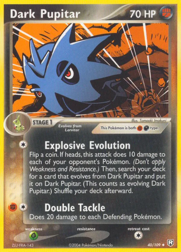 Dark Pupitar #40 EX Team Rocket Returns Pokemon card