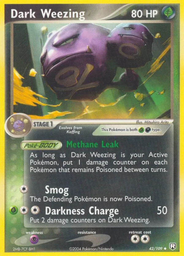 Dark Weezing EX Team Rocket Returns card