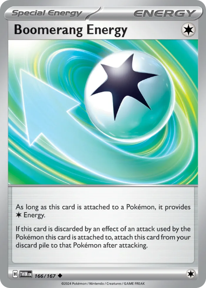 Boomerang Energy #166 Twilight Masquerade Pokemon card