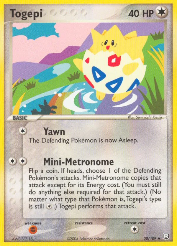 Togepi #50 EX Team Rocket Returns Pokemon card