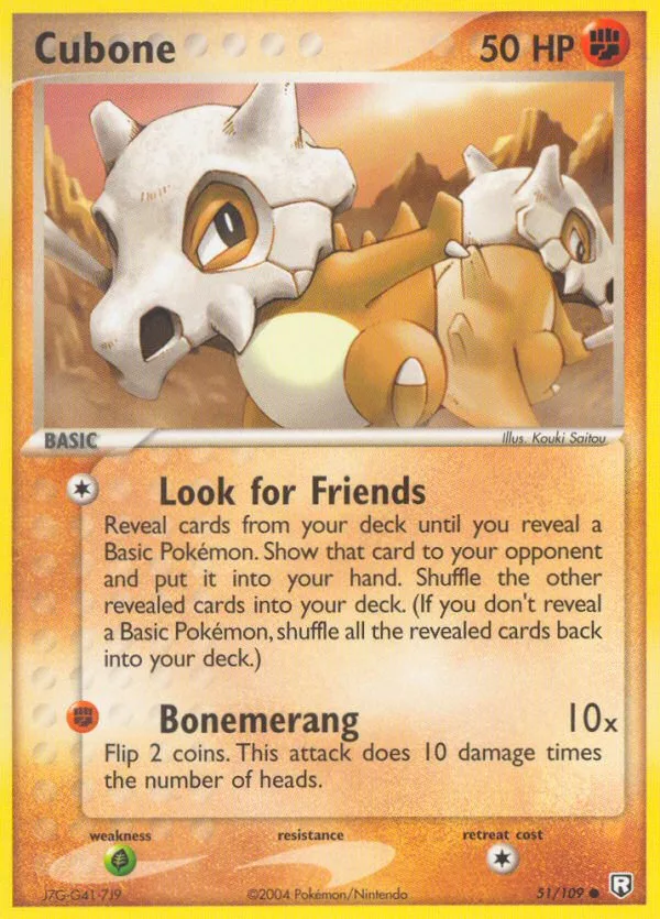 Cubone #51 EX Team Rocket Returns Pokemon card