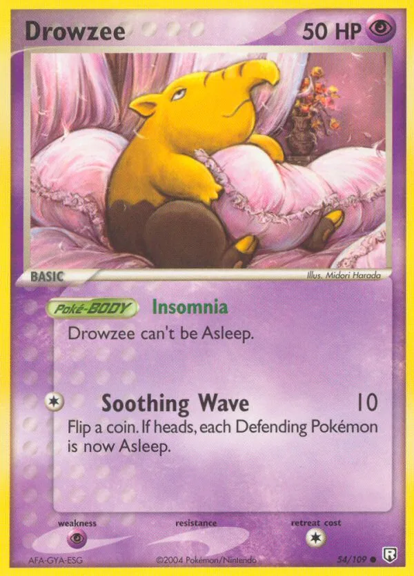 Drowzee EX Team Rocket Returns card