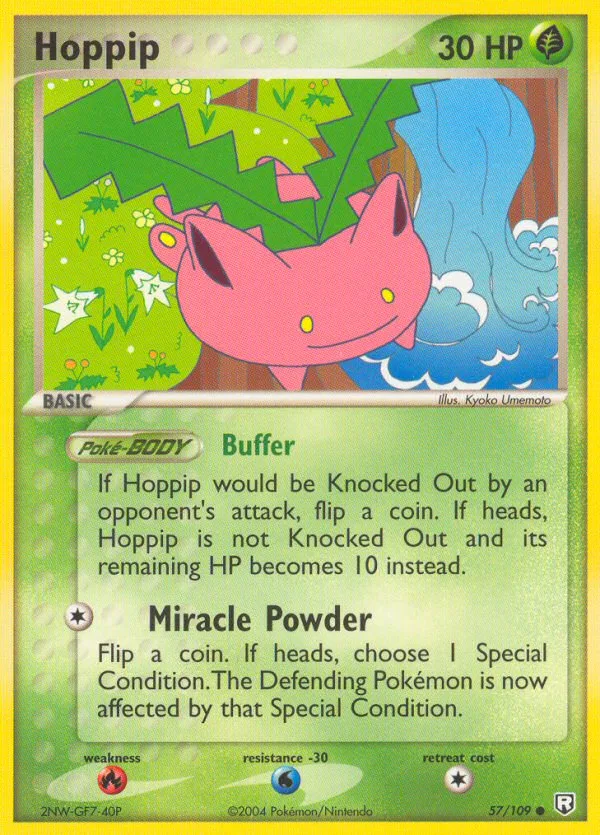 Hoppip #57 EX Team Rocket Returns Pokemon card