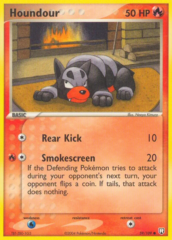 Houndour EX Team Rocket Returns card