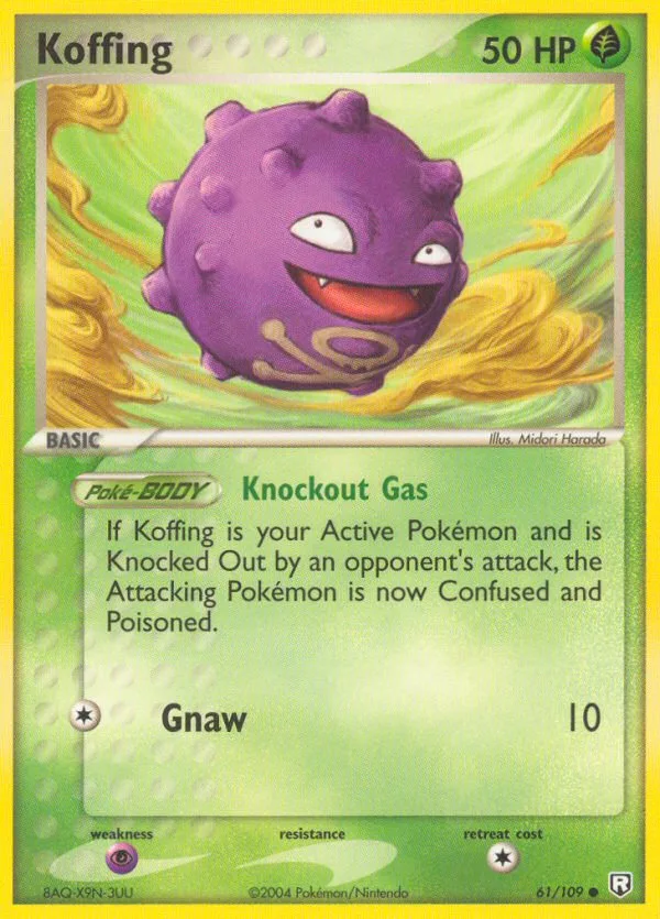 Koffing #61 EX Team Rocket Returns Pokemon card