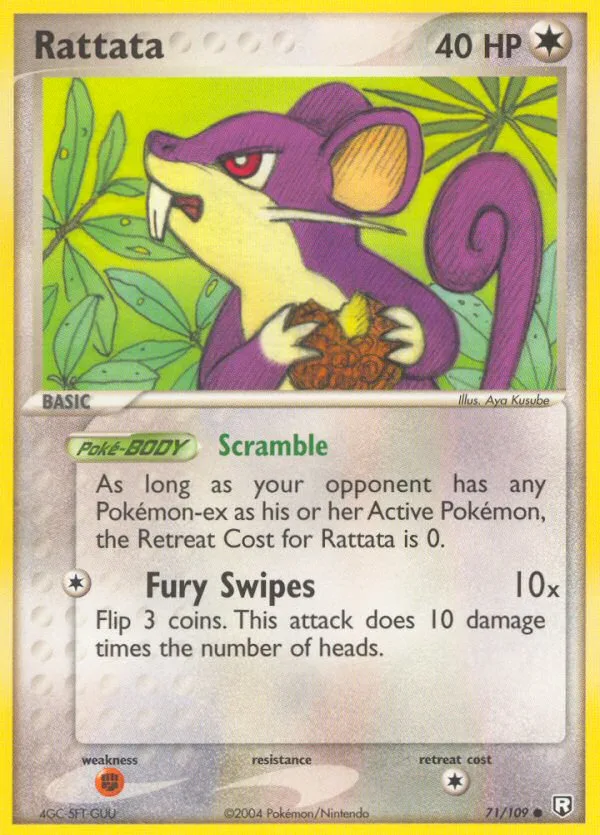 Rattata #71 EX Team Rocket Returns Pokemon card