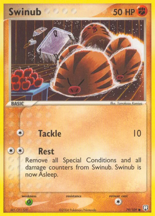 Swinub #79 EX Team Rocket Returns Pokemon card