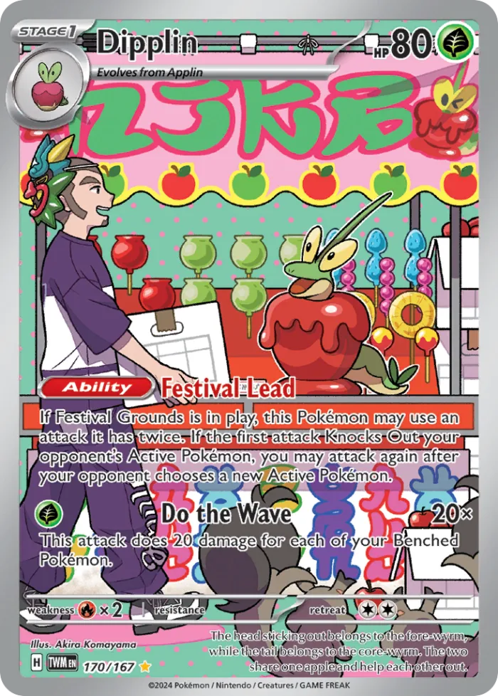 Dipplin #170 Twilight Masquerade Pokemon card