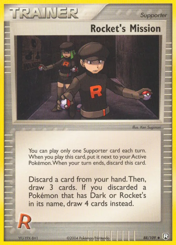 Rocket's Mission EX Team Rocket Returns card