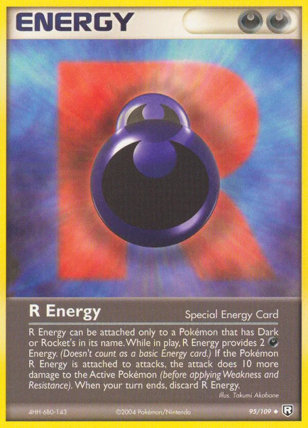 R Energy #95 EX Team Rocket Returns Pokemon card
